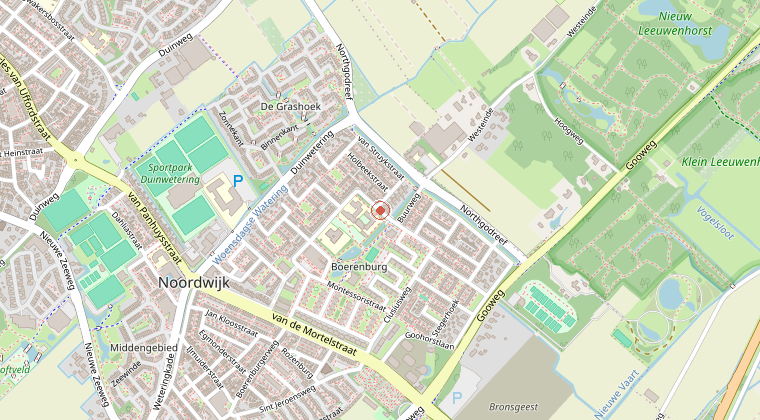 Kaart van de omgeving van de melding