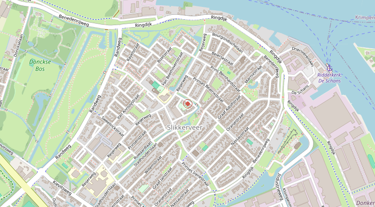 Kaart van de omgeving van de melding