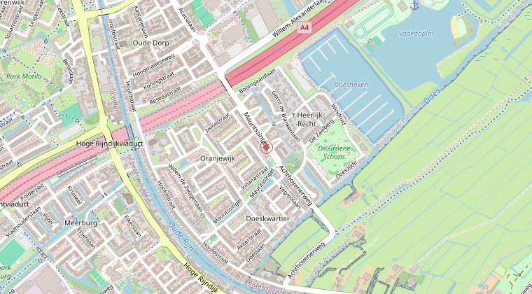 Kaart van de omgeving van de melding
