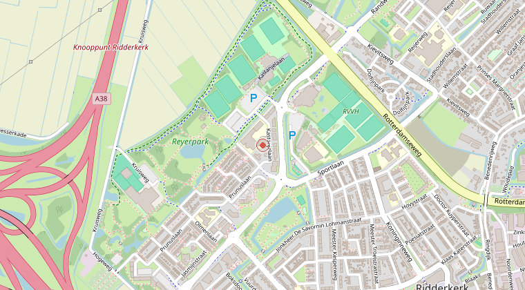 Kaart van de omgeving van de melding