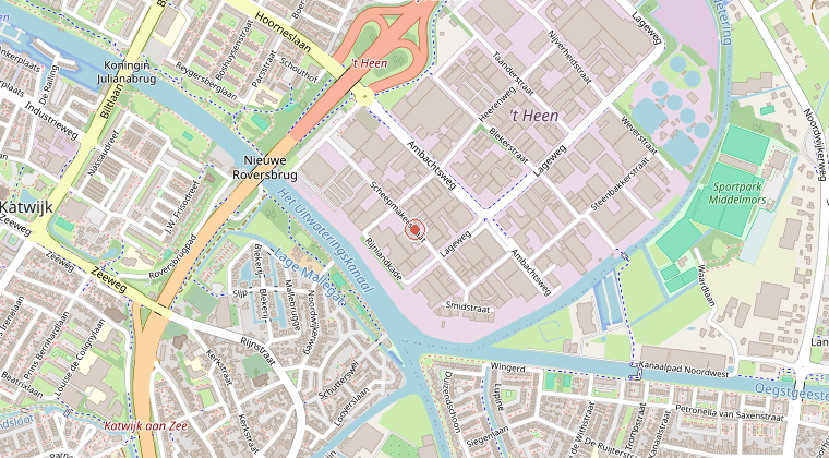 Kaart van de omgeving van de melding