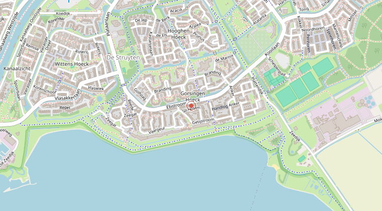 Kaart van de omgeving van de melding