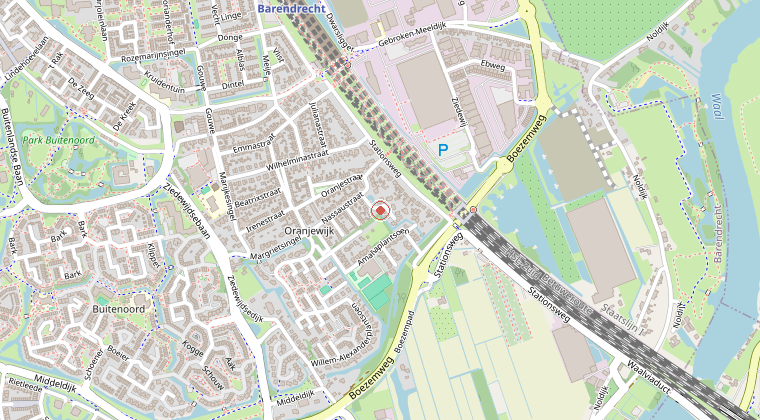 Kaart van de omgeving van de melding