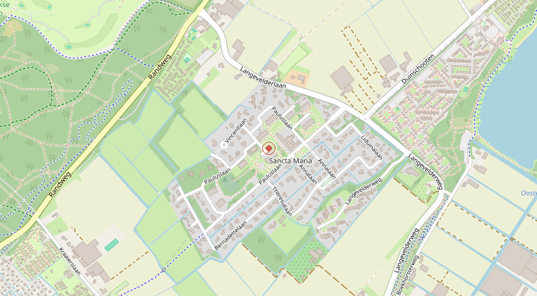 Kaart van de omgeving van de melding