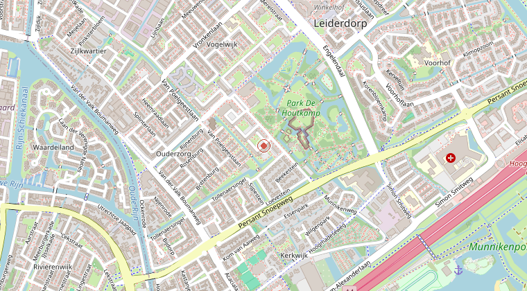 Kaart van de omgeving van de melding