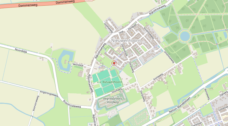Kaart van de omgeving van de melding