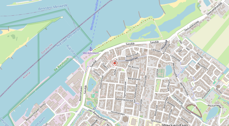 Kaart van de omgeving van de melding