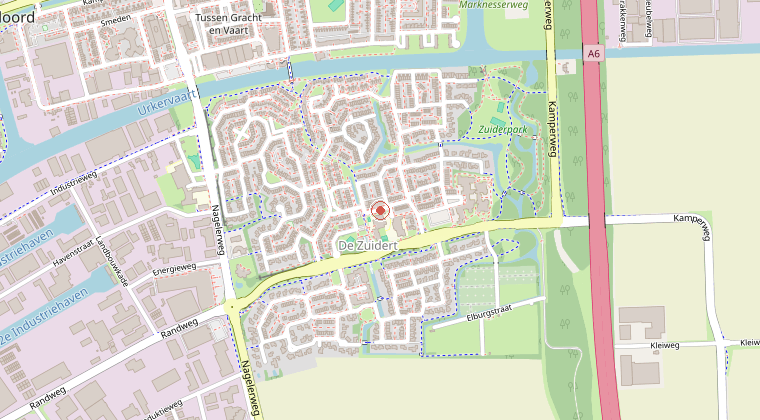 Kaart van de omgeving van de melding