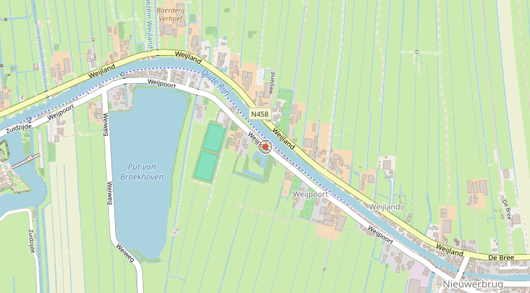 Kaart van de omgeving van de melding