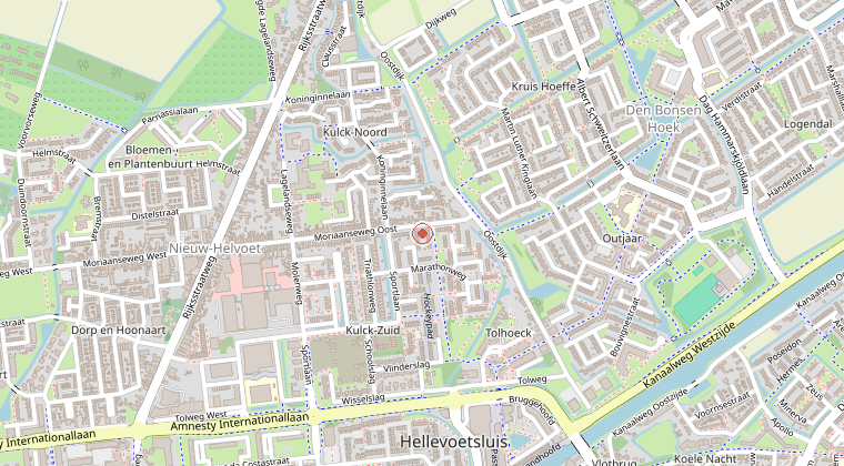 Kaart van de omgeving van de melding