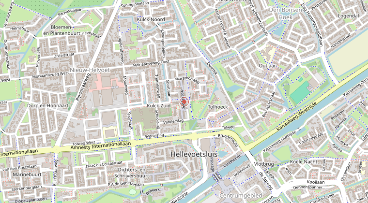 Kaart van de omgeving van de melding