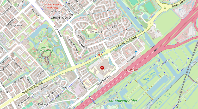 Kaart van de omgeving van de melding
