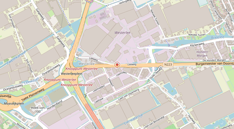 Kaart van de omgeving van de melding