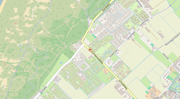 Kaart van de omgeving van de melding