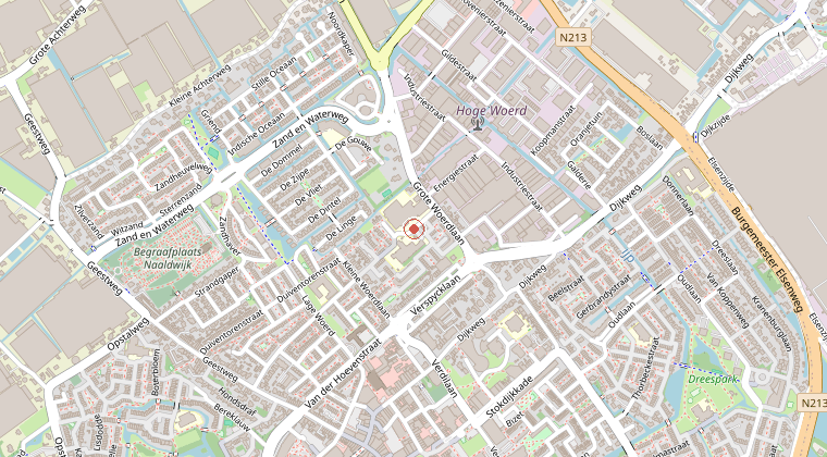 Kaart van de omgeving van de melding