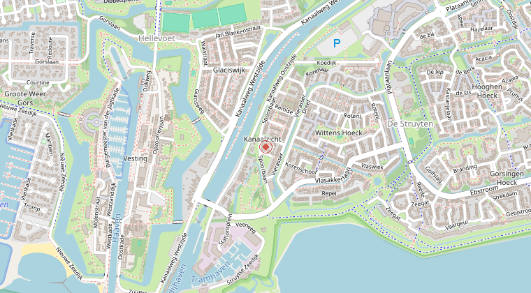 Kaart van de omgeving van de melding