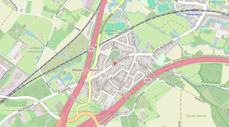 Kaart van de omgeving van de melding