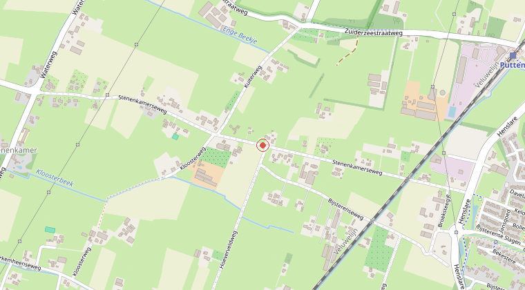Kaart van de omgeving van de melding