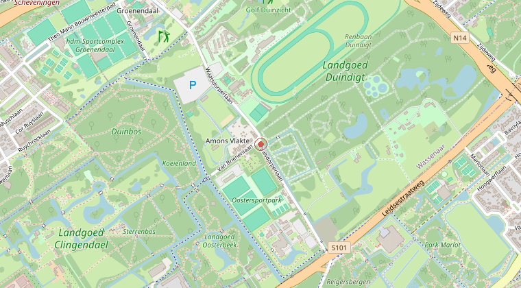 Kaart van de omgeving van de melding