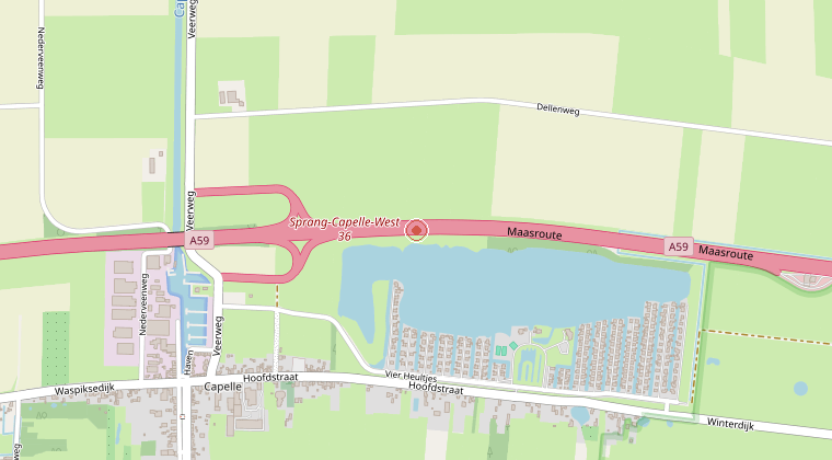 Kaart van de omgeving van de melding