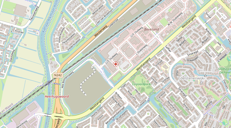 Kaart van de omgeving van de melding