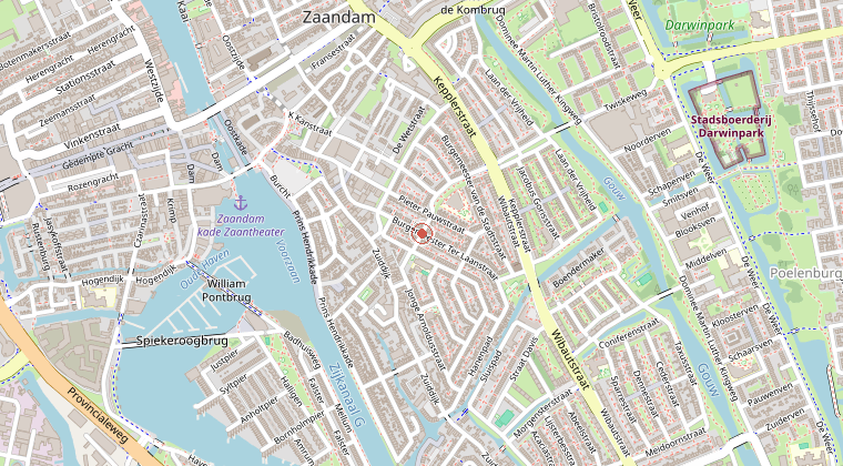 Kaart van de omgeving van de melding