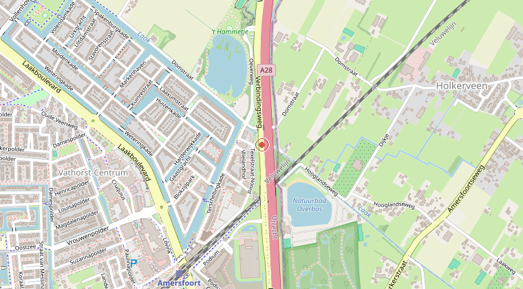 Kaart van de omgeving van de melding