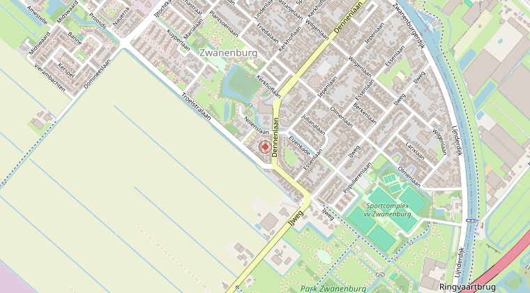 Kaart van de omgeving van de melding