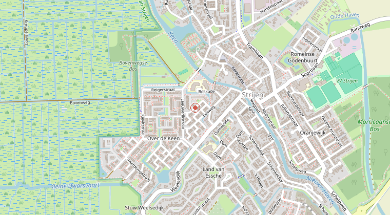 Kaart van de omgeving van de melding