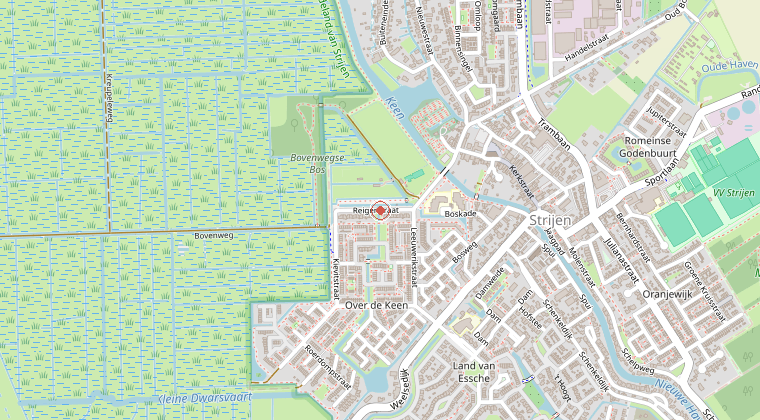 Kaart van de omgeving van de melding