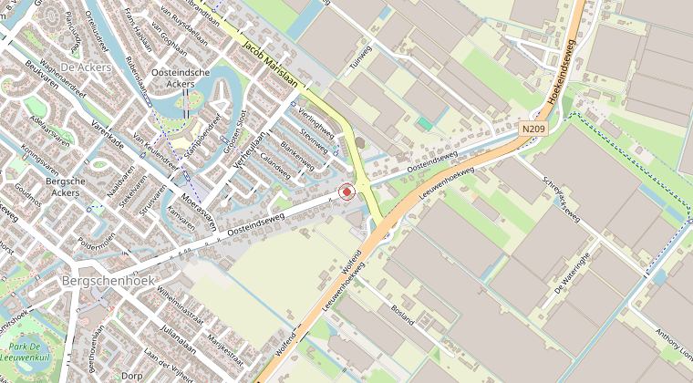 Kaart van de omgeving van de melding