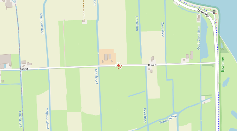 Kaart van de omgeving van de melding