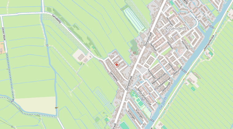 Kaart van de omgeving van de melding