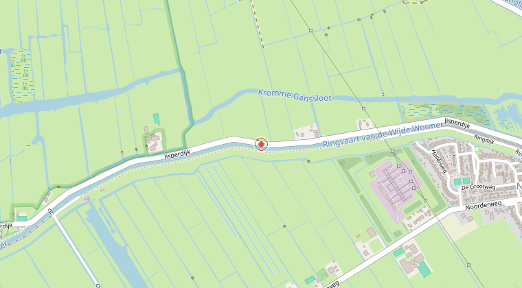Kaart van de omgeving van de melding