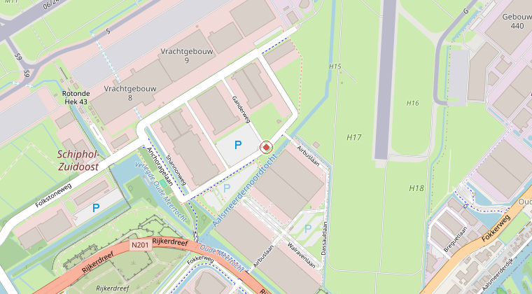 Kaart van de omgeving van de melding