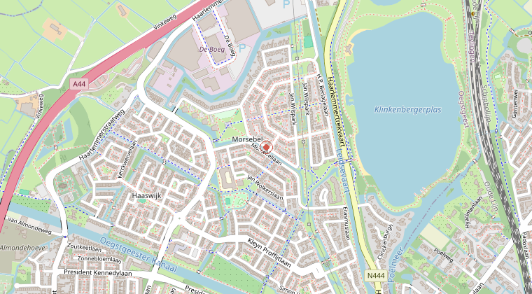 Kaart van de omgeving van de melding