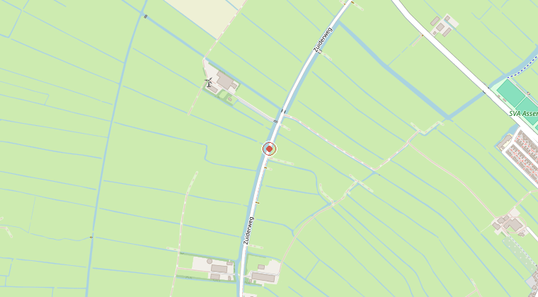 Kaart van de omgeving van de melding
