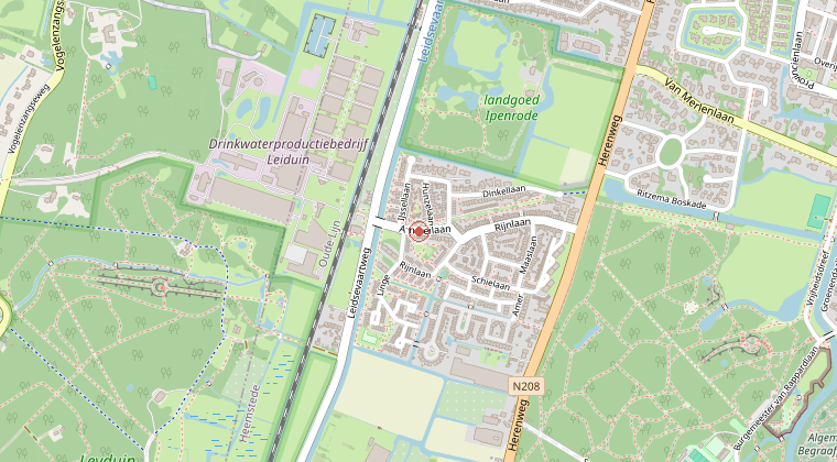Kaart van de omgeving van de melding