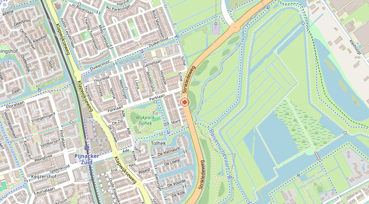 Kaart van de omgeving van de melding