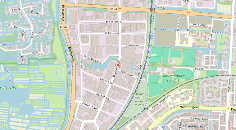 Kaart van de omgeving van de melding