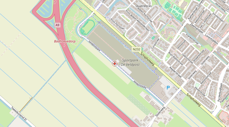 Kaart van de omgeving van de melding