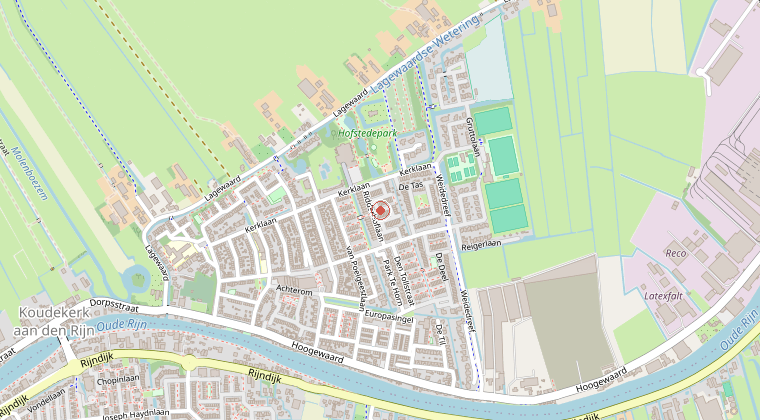 Kaart van de omgeving van de melding