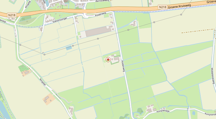 Kaart van de omgeving van de melding