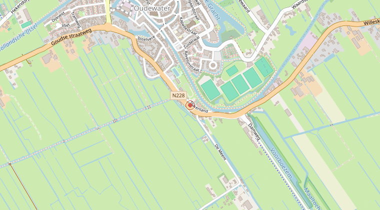 Kaart van de omgeving van de melding
