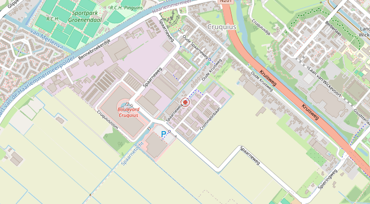 Kaart van de omgeving van de melding