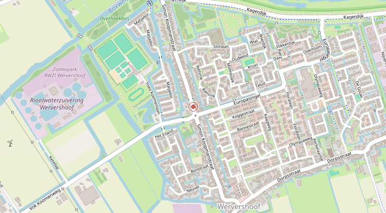 Kaart van de omgeving van de melding