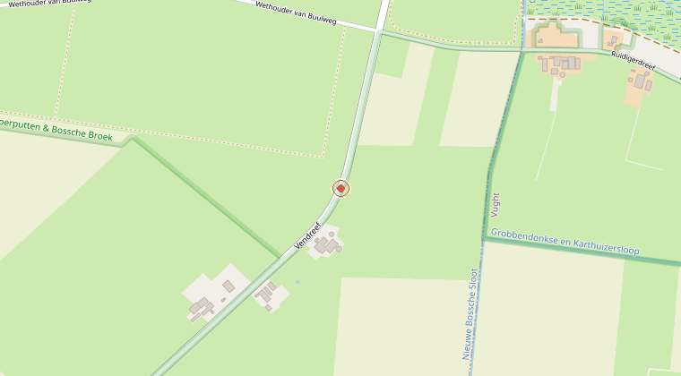 Kaart van de omgeving van de melding