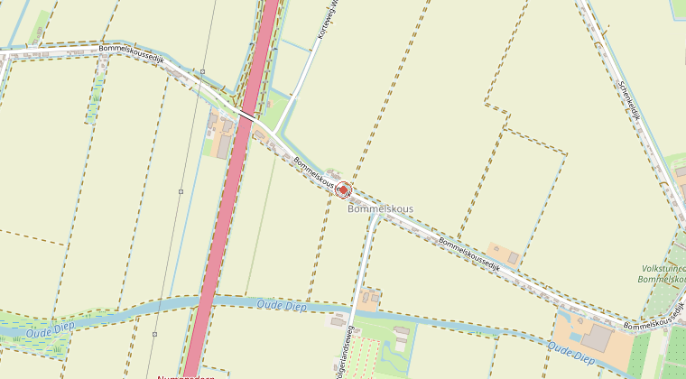 Kaart van de omgeving van de melding