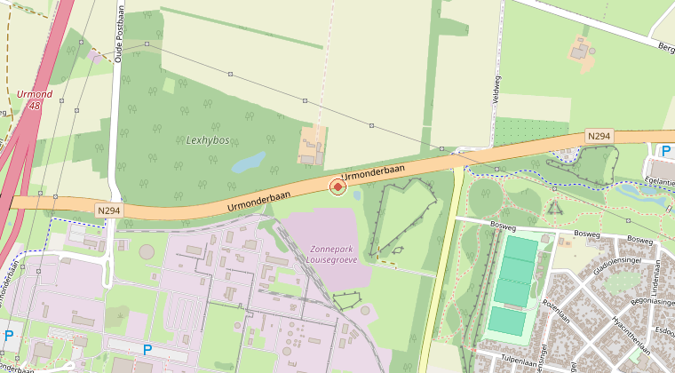 Kaart van de omgeving van de melding