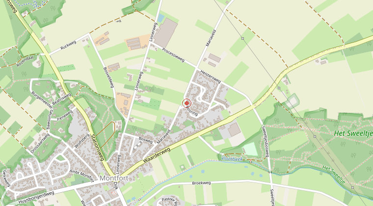 Kaart van de omgeving van de melding